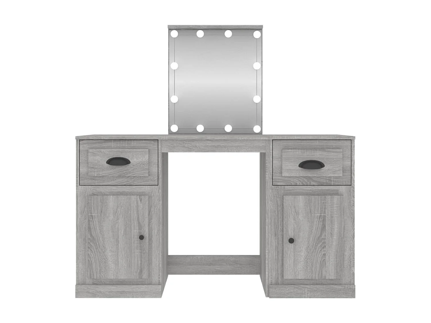 Toucador com LED sonoma cinza 130x50x132,5 cm