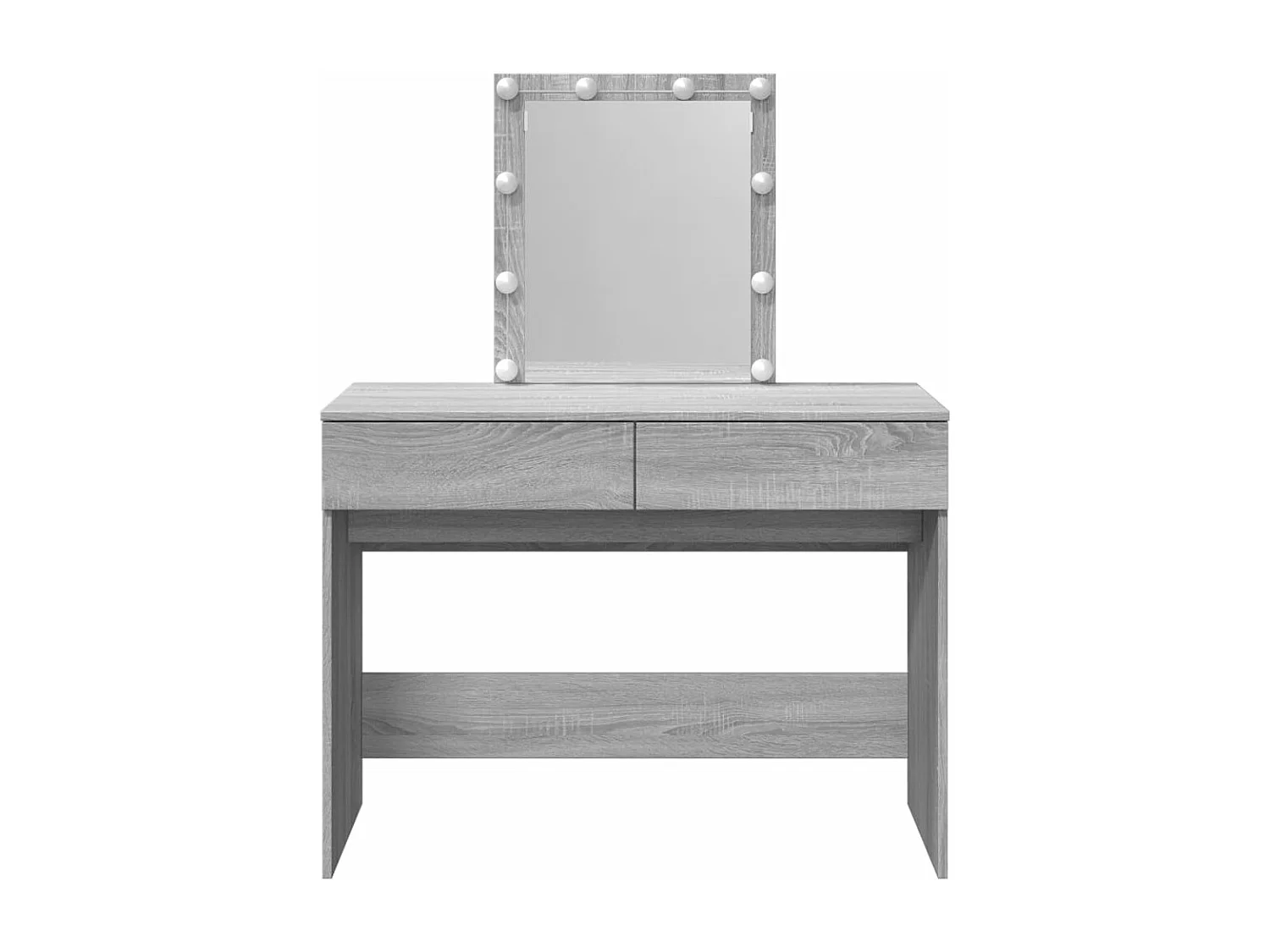 Toucador com LED sonoma cinza 100x40x130 cm