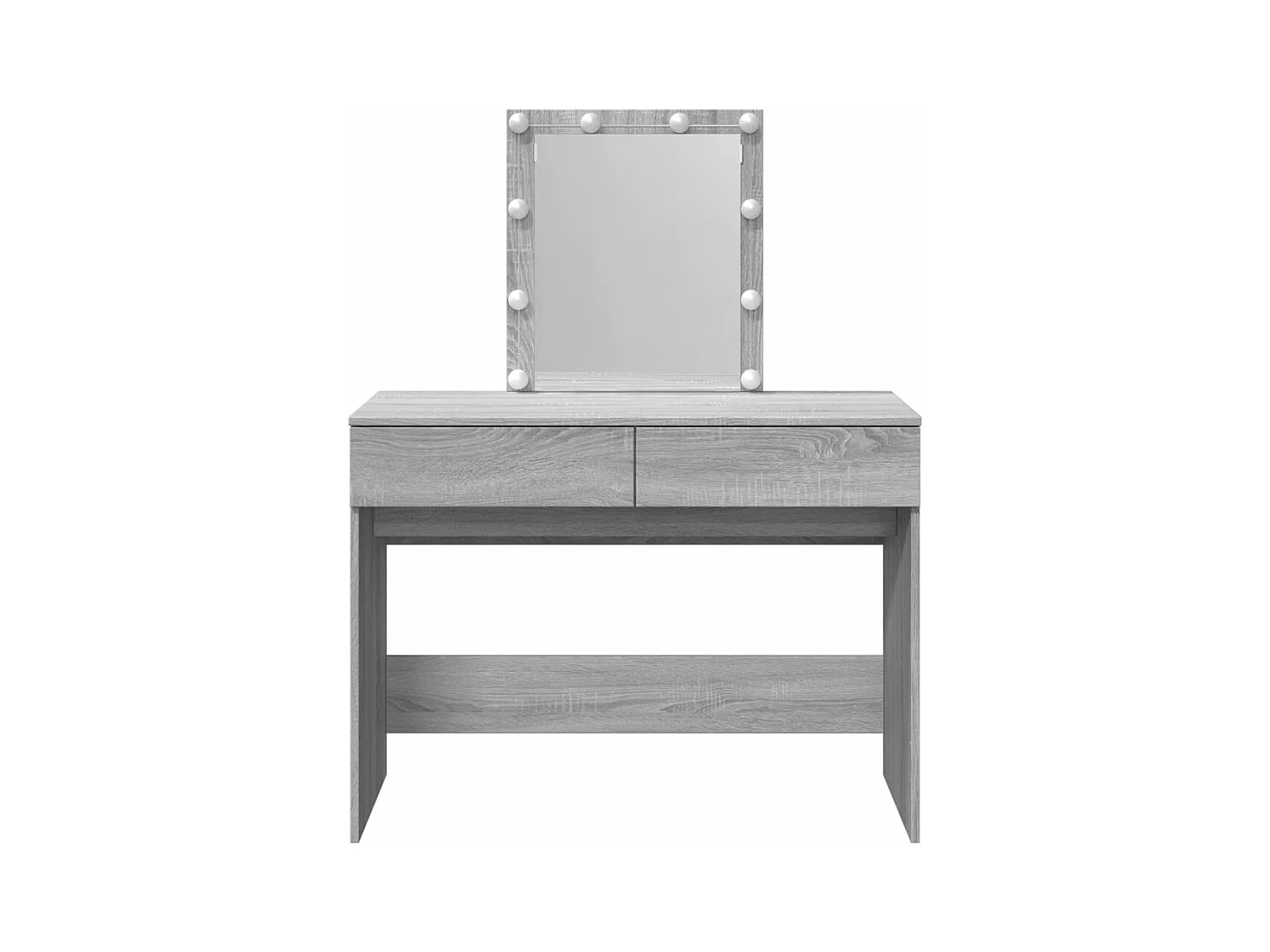Coiffeuse avec LED sonoma gris 100x40x130 cm