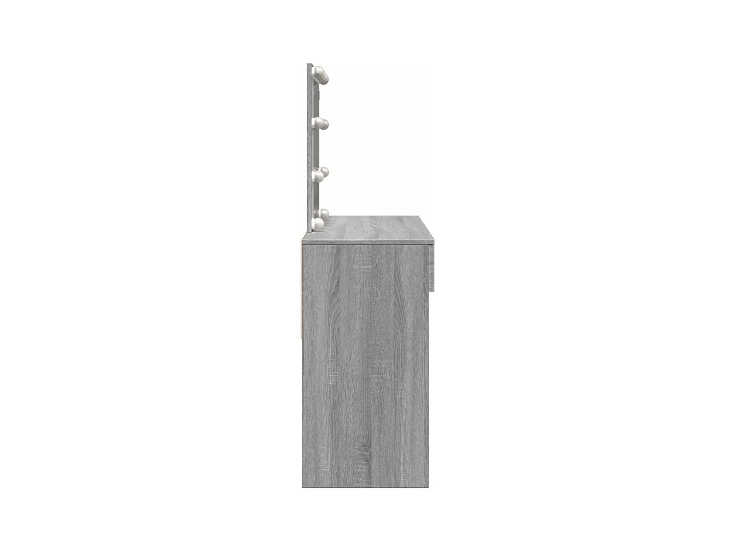 Coiffeuse avec LED sonoma gris 100x40x130 cm