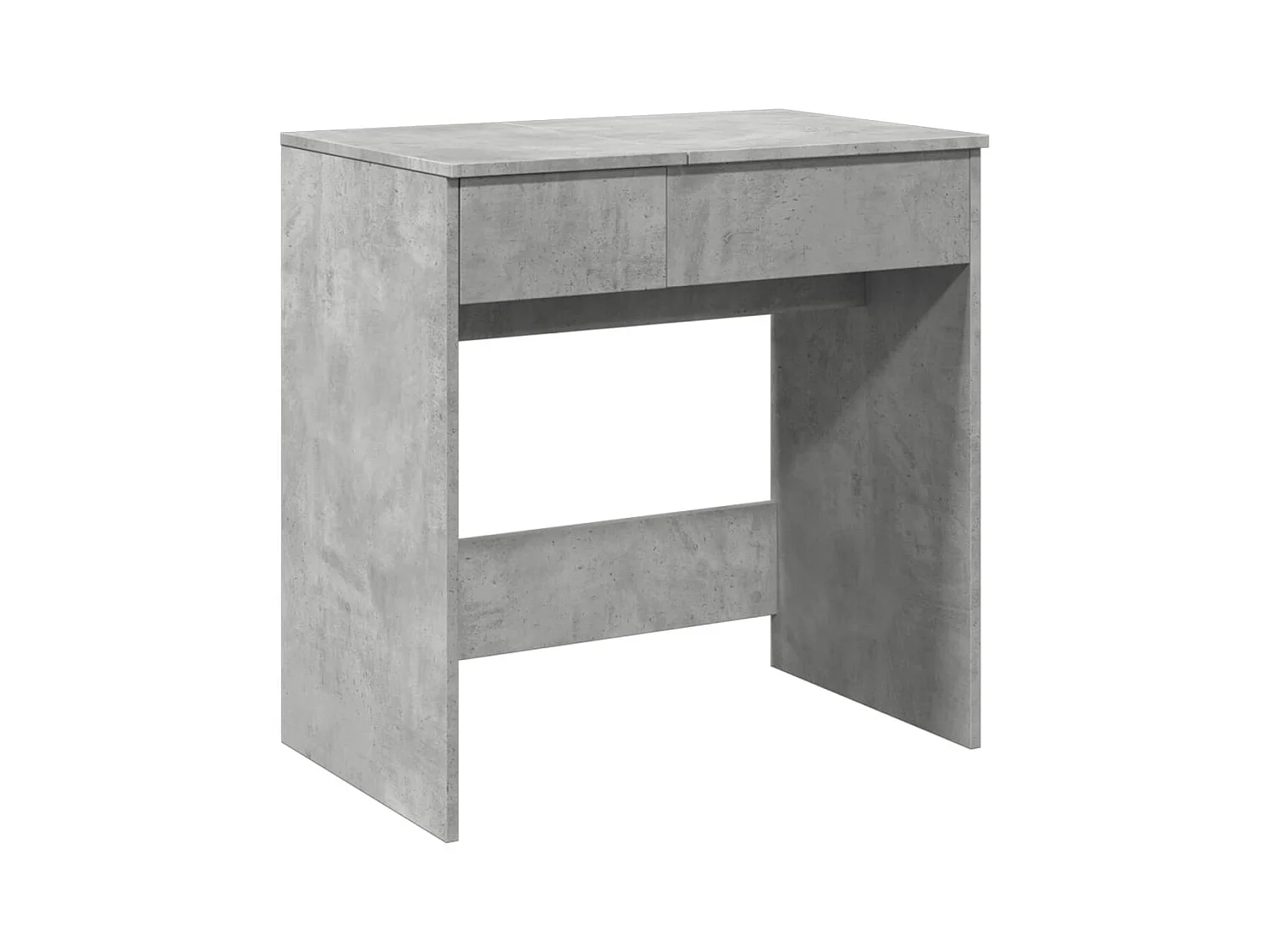 Coiffeuse avec miroir gris béton 73x46,5x120 cm