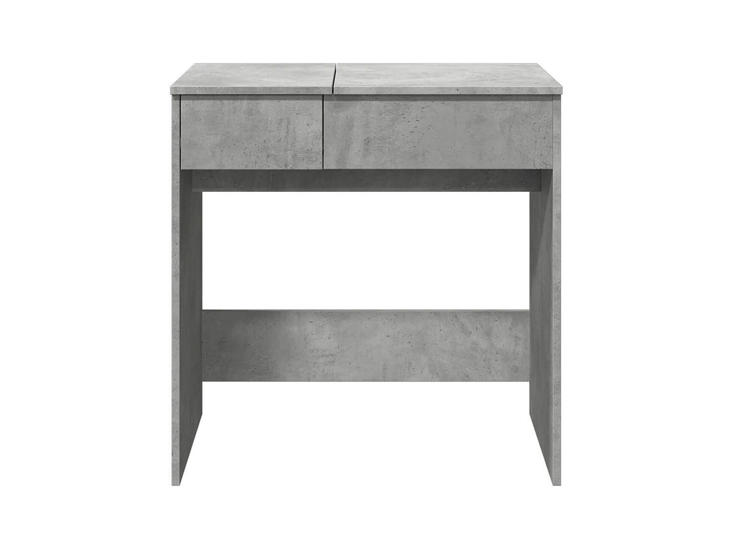 Coiffeuse avec miroir gris béton 73x46,5x120 cm