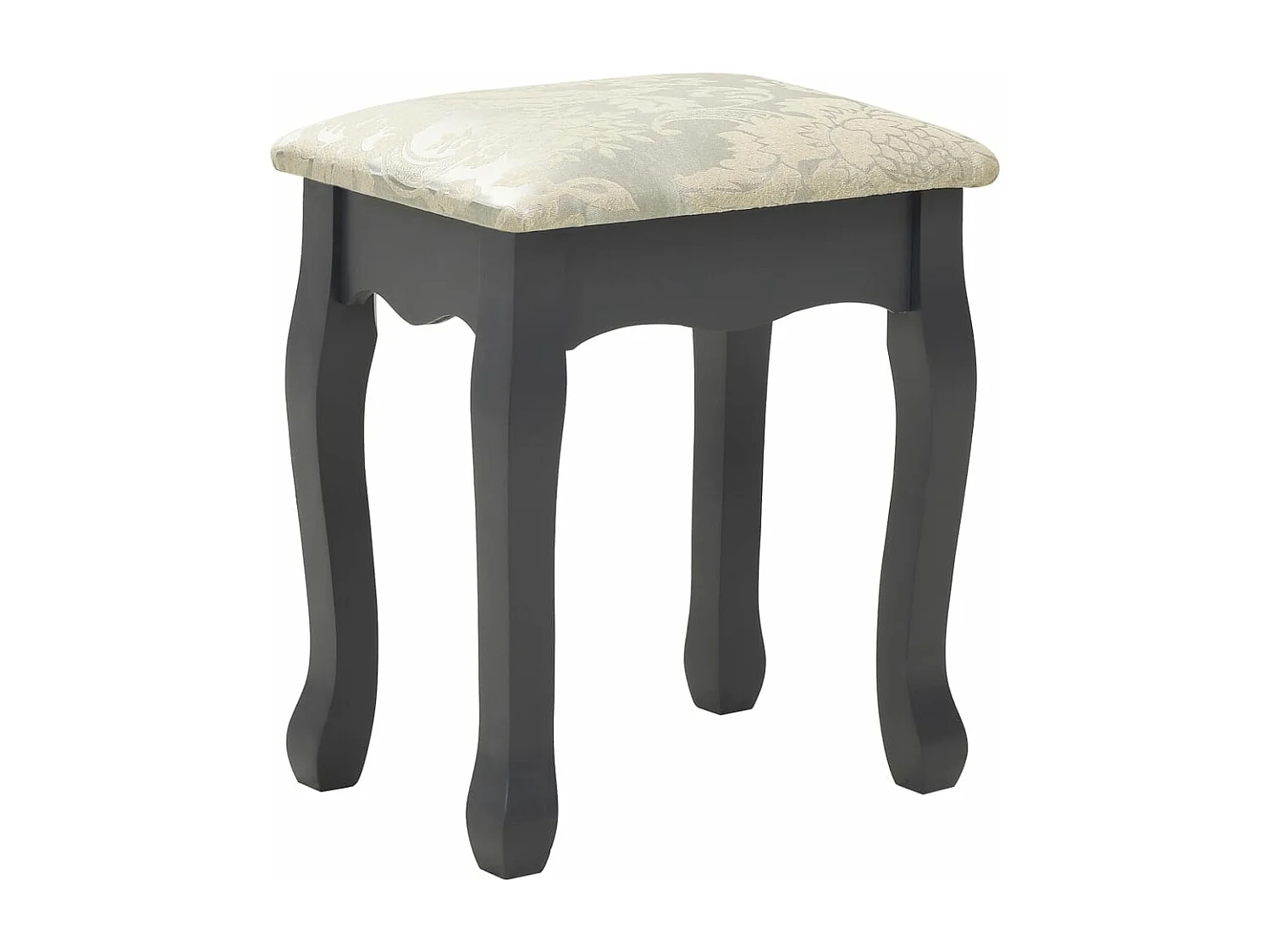 Ensemble de coiffeuse avec tabouret Gris 75x69x140 cm Paulownia