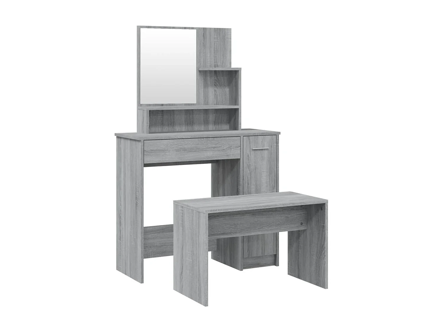 Conjunto de penteadeira cinza Sonoma 86,5x35x136 cm