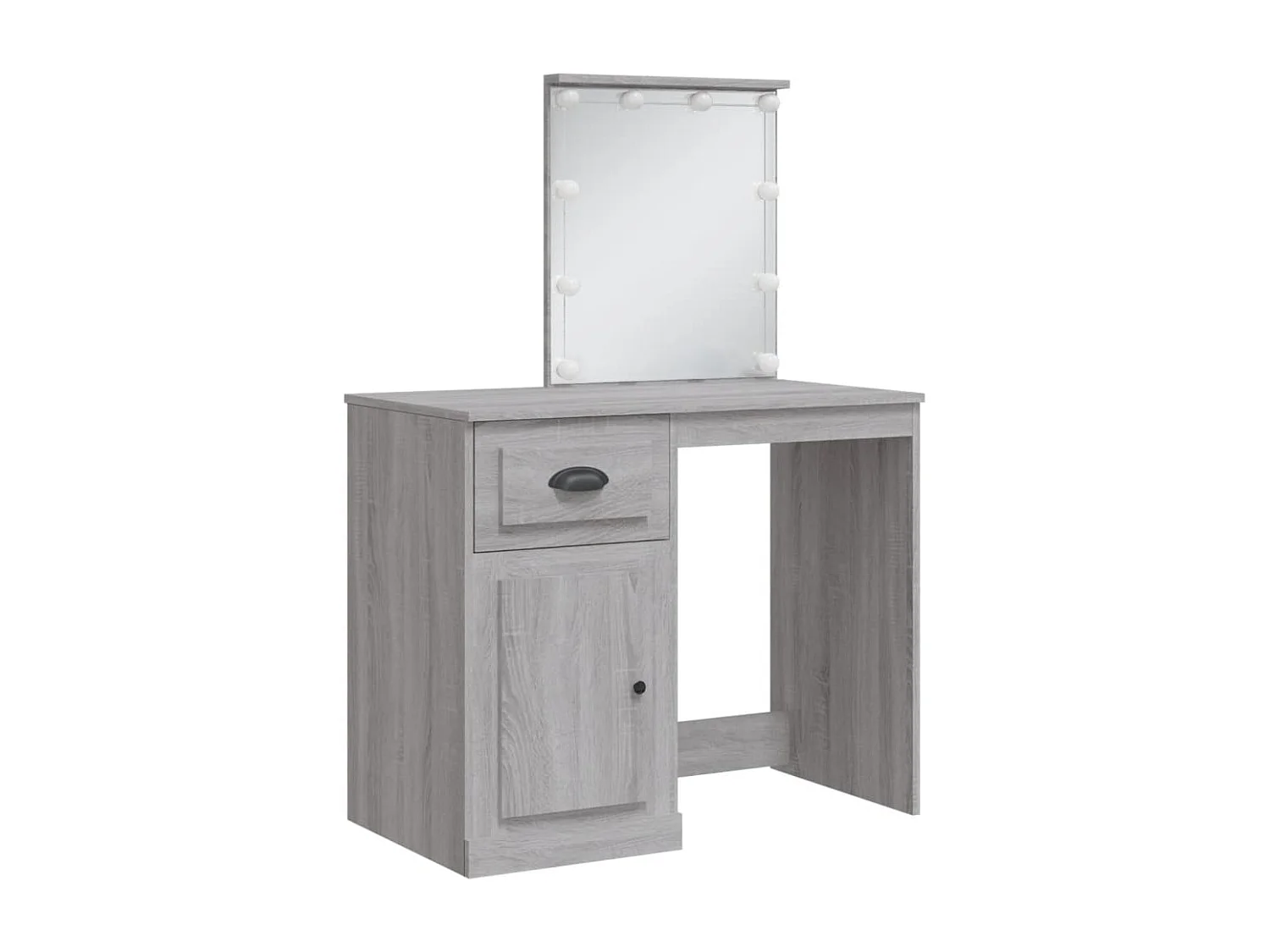 Toletta con luci LED sonoma grigio 90x42x132,5 cm