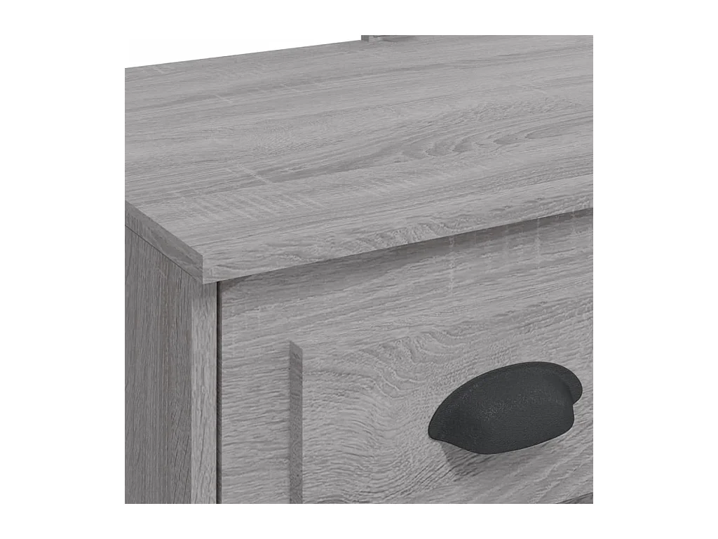 Toletta con luci LED sonoma grigio 90x42x132,5 cm