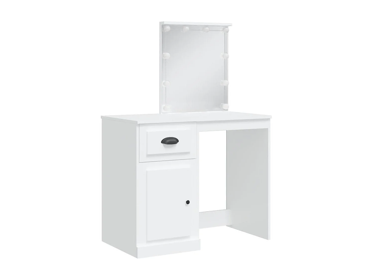 Coiffeuse avec lumières LED blanc 90x42x132,5 cm