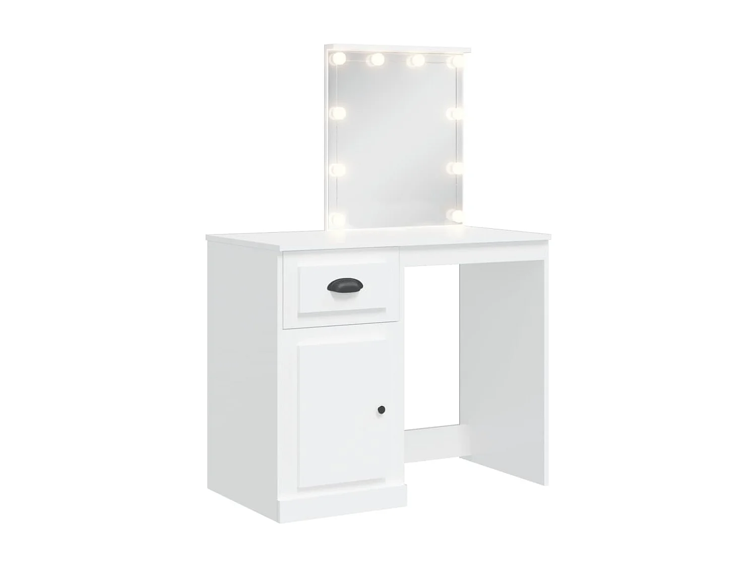 Coiffeuse avec lumières LED blanc 90x42x132,5 cm