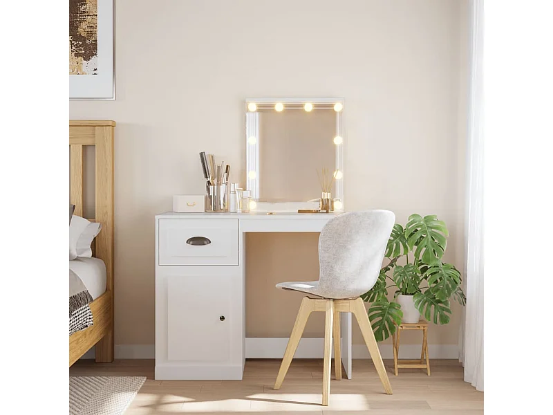 Toilette con luci LED bianche 90x42x132,5 cm