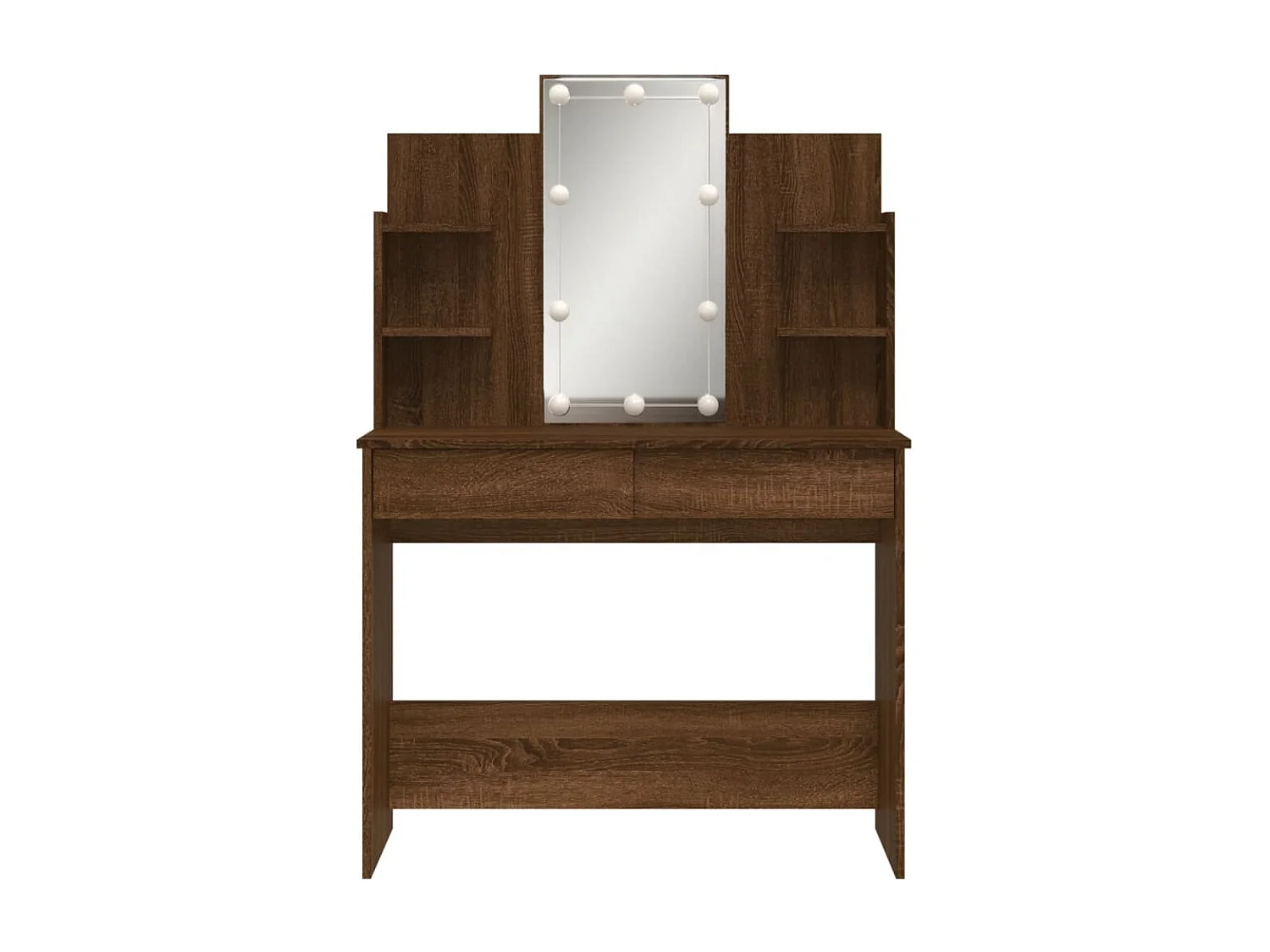 Toucador com luzes LED carvalho castanho 96x40x142 cm