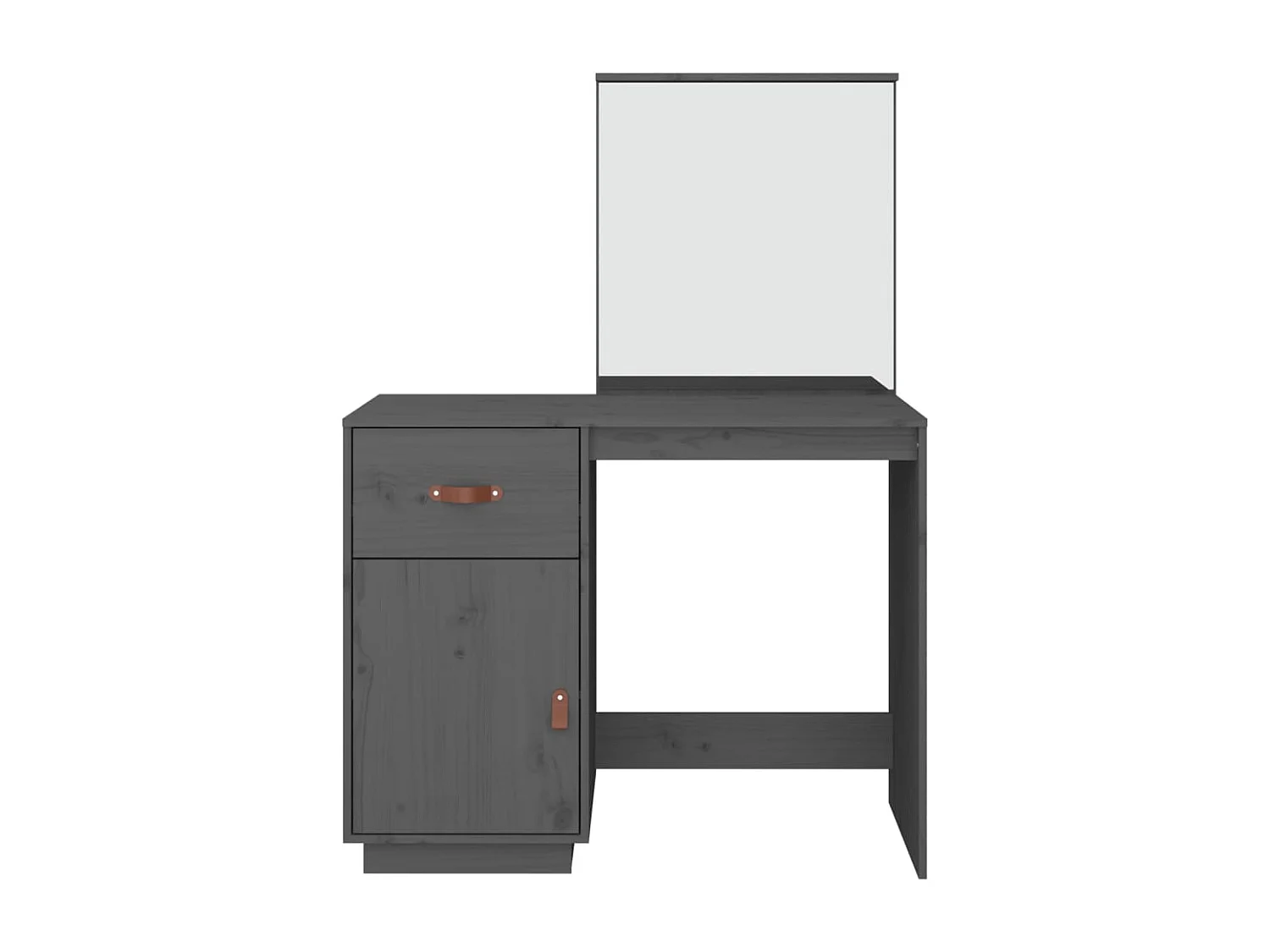 Toeletta Grigia 95x50x134 cm Legno di pino massiccio