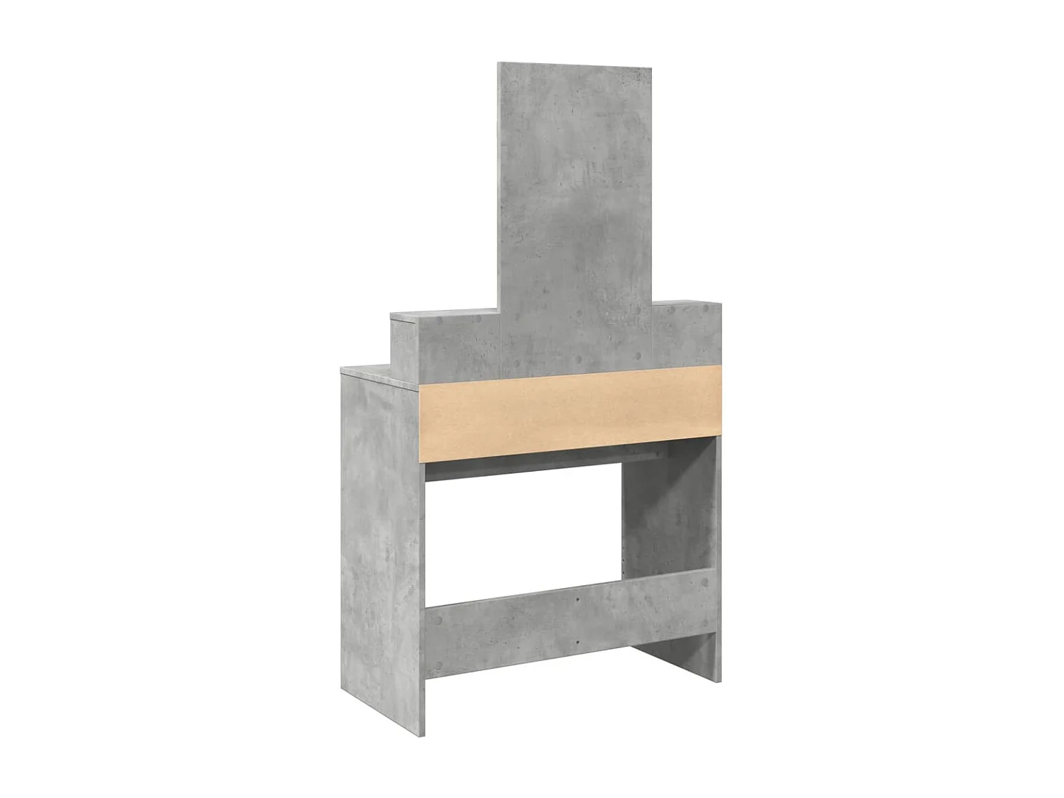 Schminktisch mit betongrauem Spiegel 80x41x144,5 cm