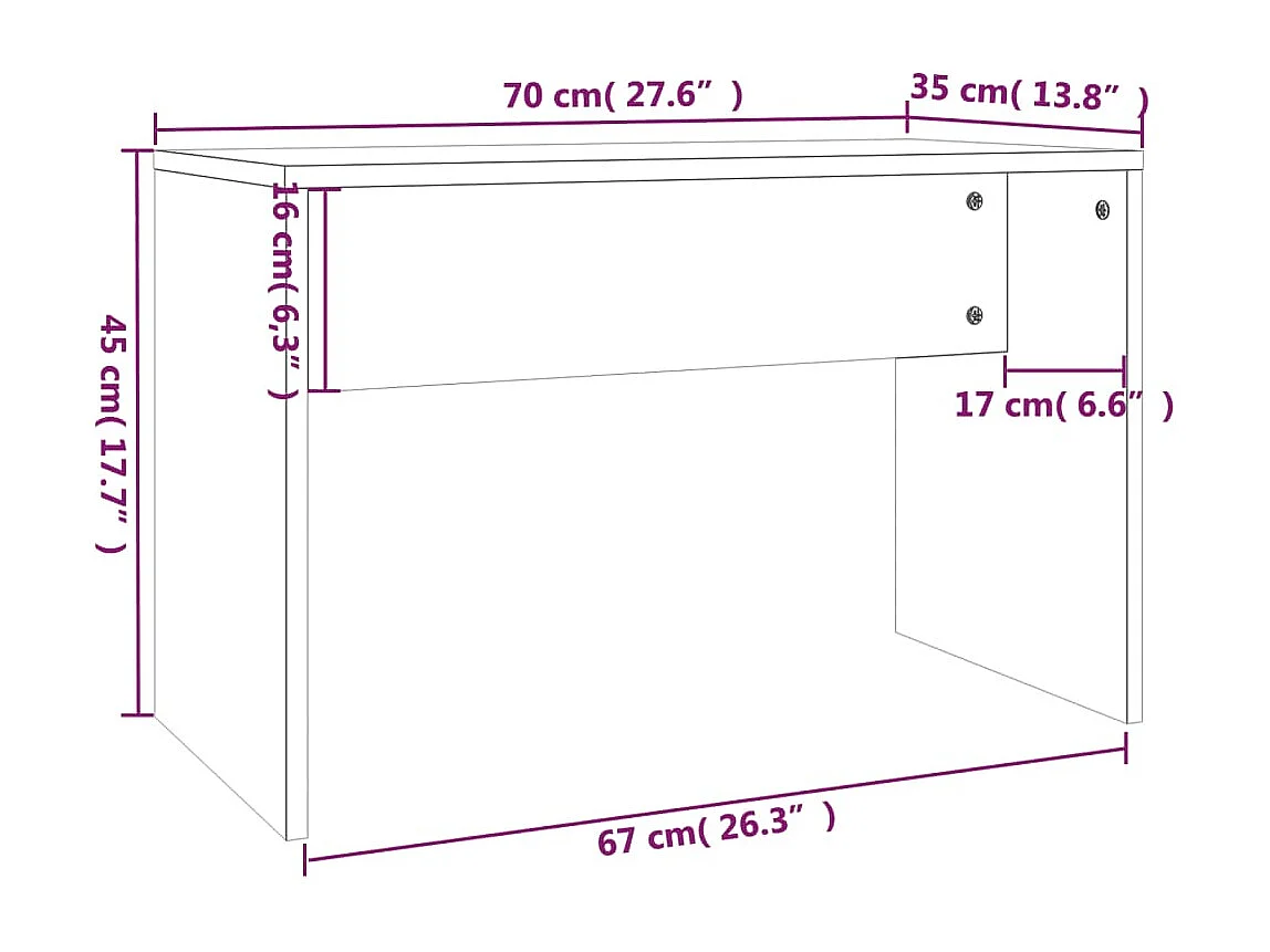 Conjunto de penteadeira cinza concreto 74,5x40x141 cm
