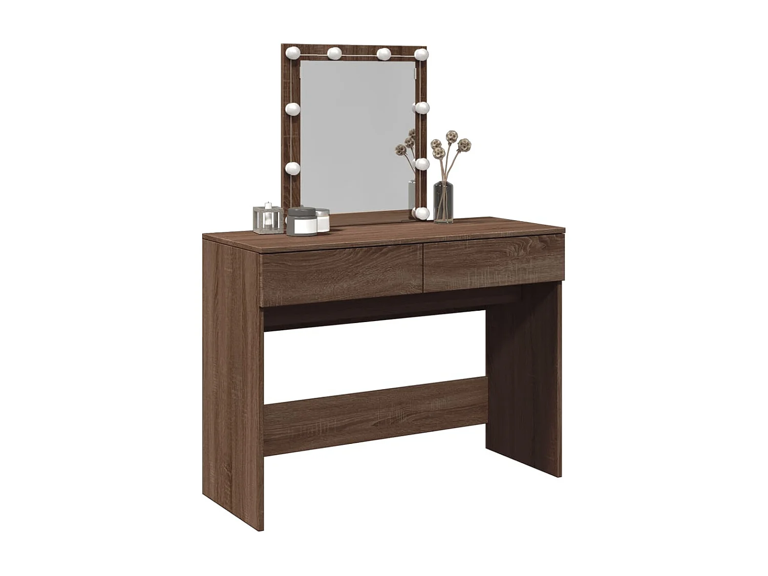 Toletta con LED rovere marrone 100x40x130 cm