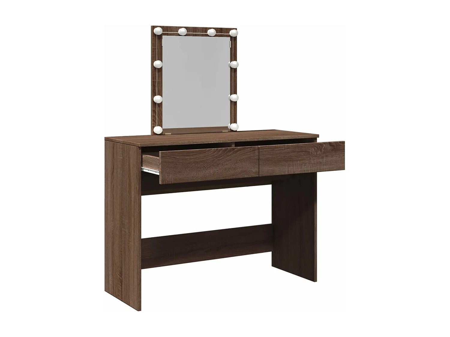 Toletta con LED rovere marrone 100x40x130 cm