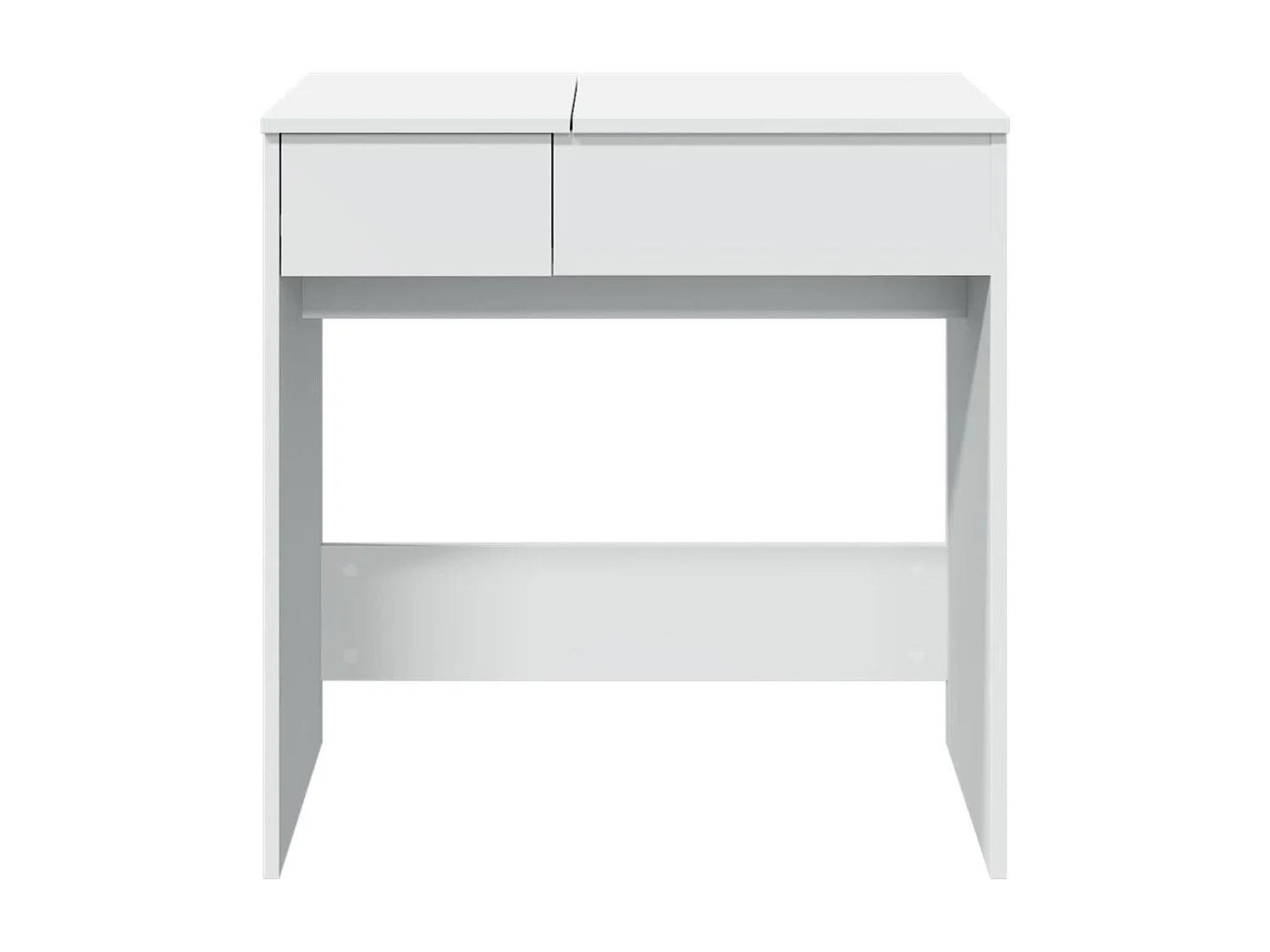 Coiffeuse avec miroir blanc 73x46,5x120 cm