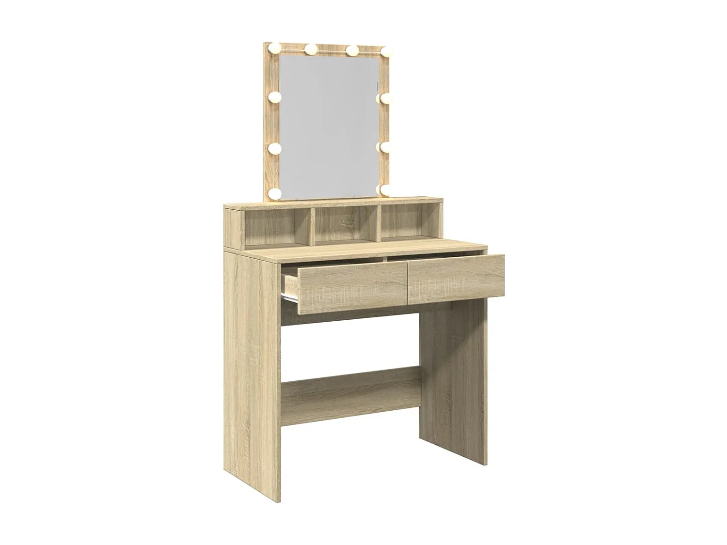 Coiffeuse avec LED chêne sonoma 80x41x144,5 cm