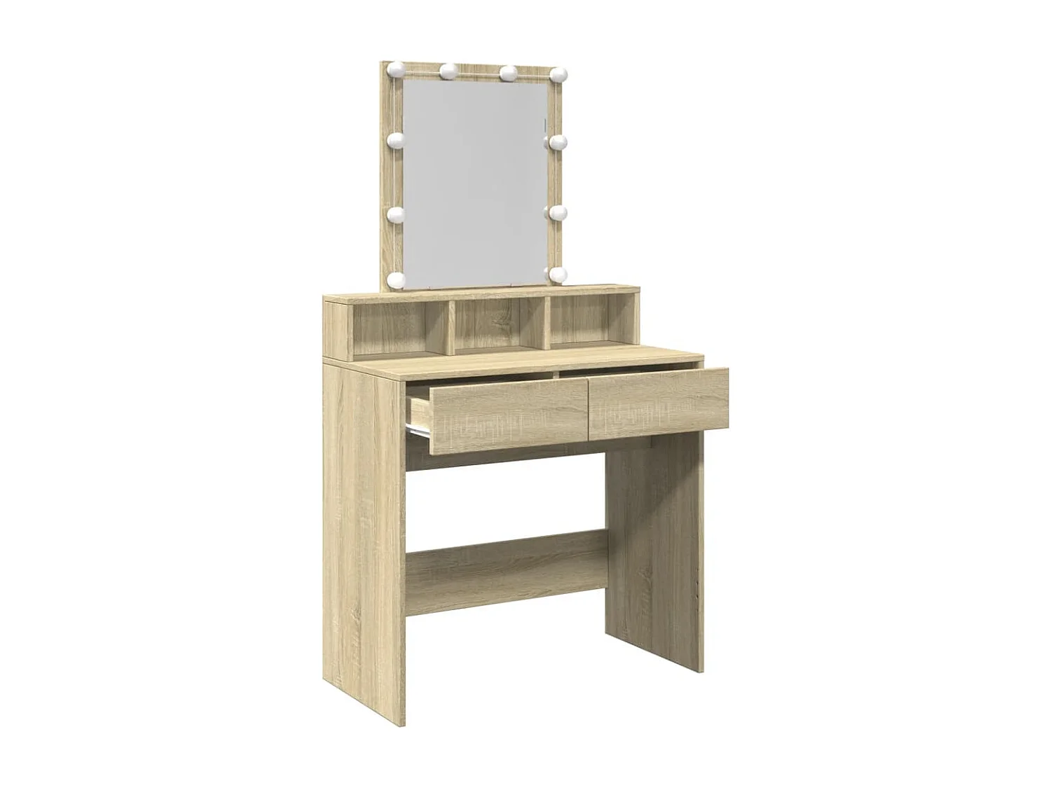 Coiffeuse avec LED chêne sonoma 80x41x144,5 cm