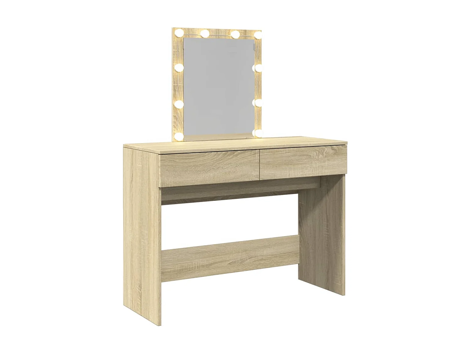 Toletta con LED rovere Sonoma 100x40x130 cm