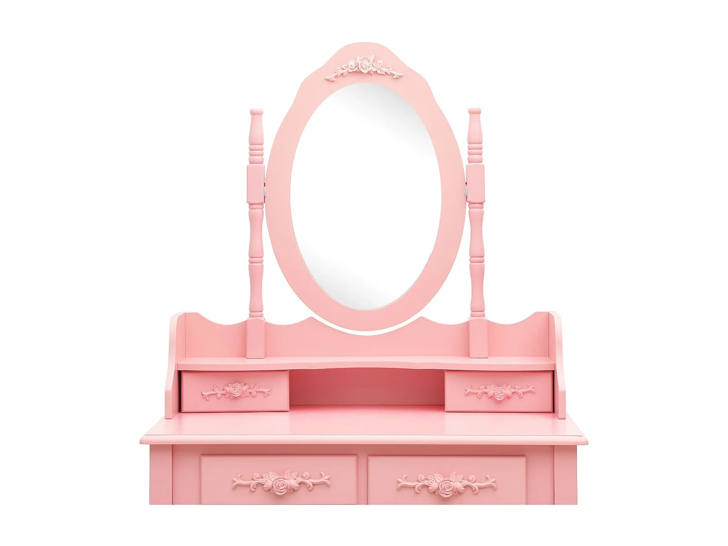 Set toeletta con sgabello Rosa 75x69x140 cm Paulownia