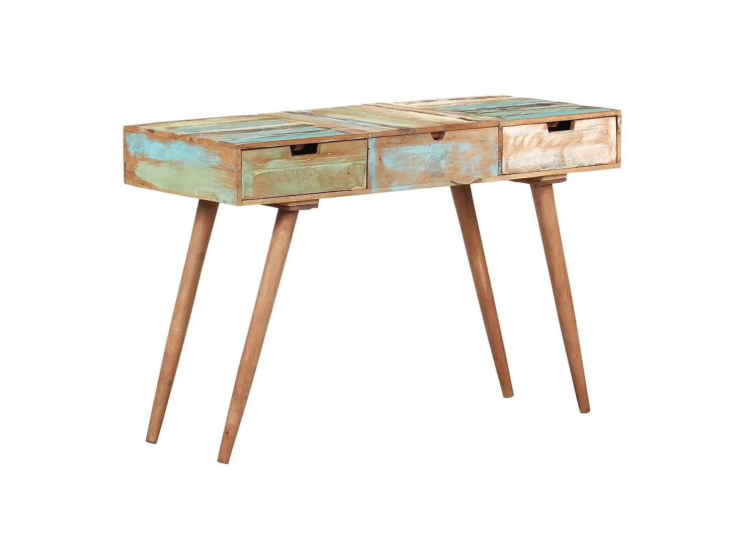 Coiffeuse avec miroir 112x45x76 cm Bois massif de récupération