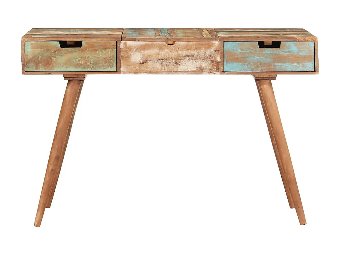 Coiffeuse avec miroir 112x45x76 cm Bois massif de récupération