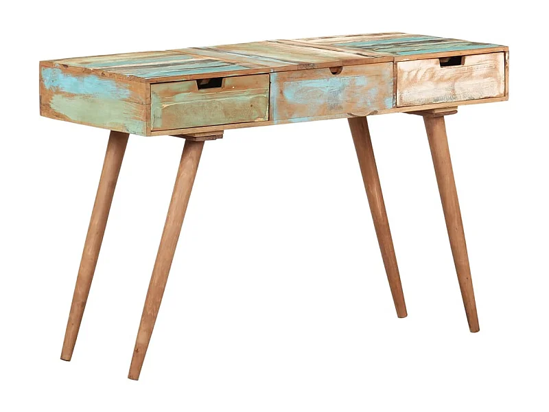 Toeletta con specchio 112x45x76 cm Legno massello di recupero