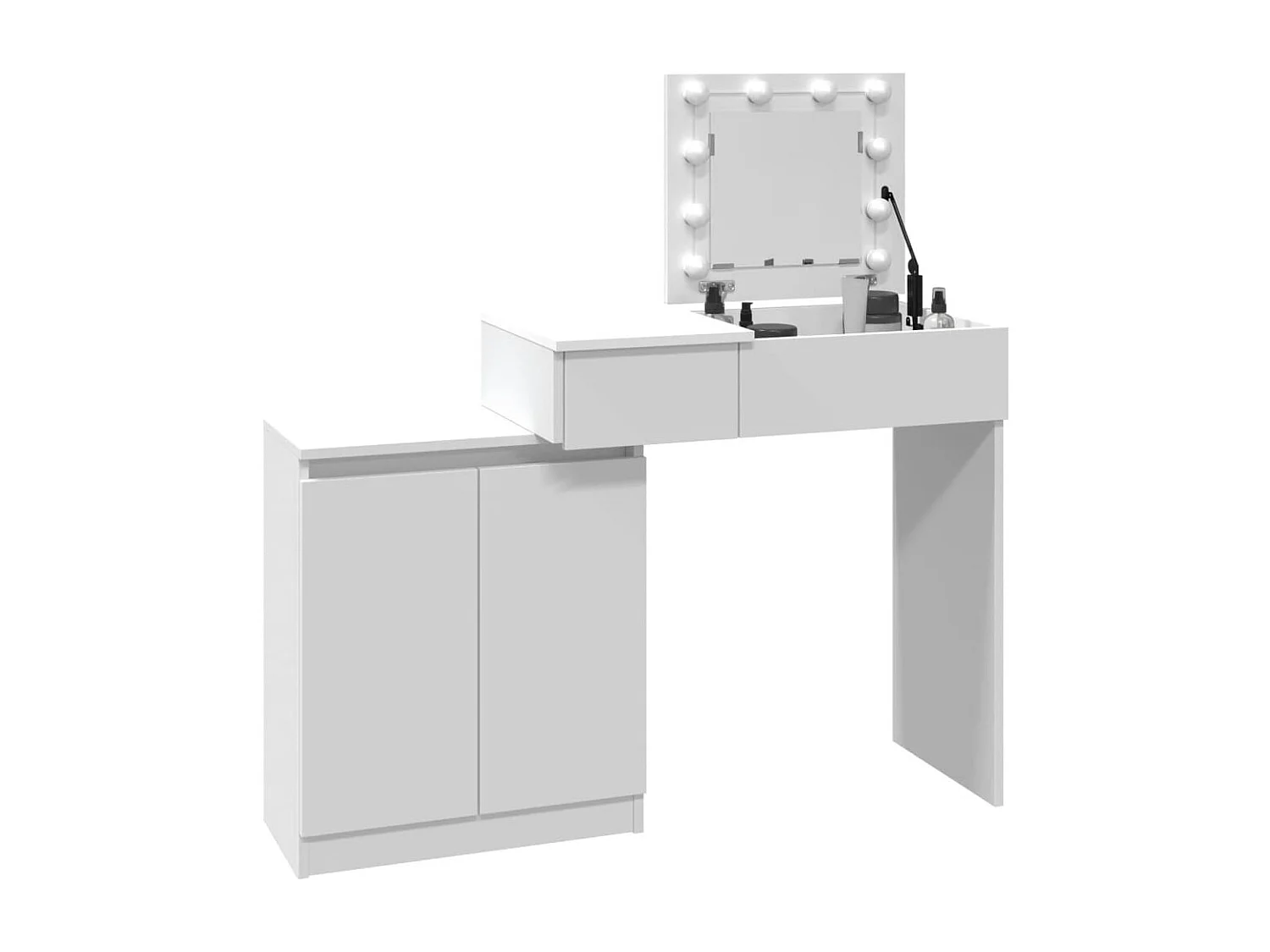 Coiffeuse avec LED blanc 115x37x110,5 cm