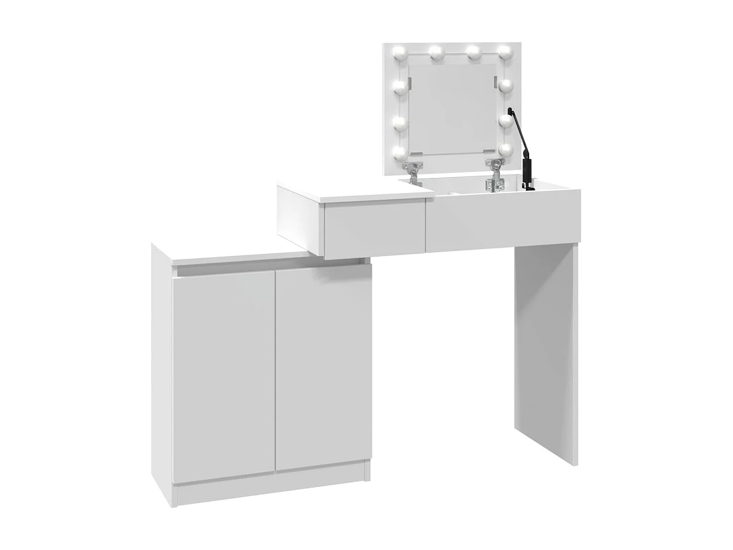 Coiffeuse avec LED blanc 115x37x110,5 cm