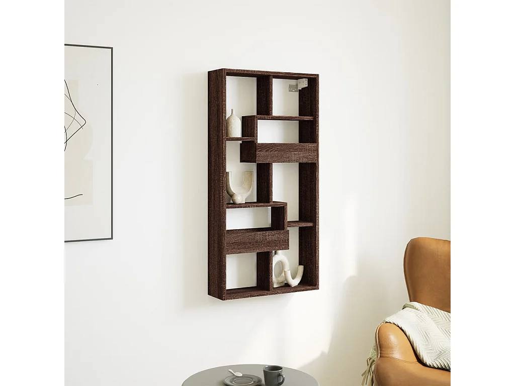 Armoire murale chêne marron 50x15x100 cm bois d'ingénierie