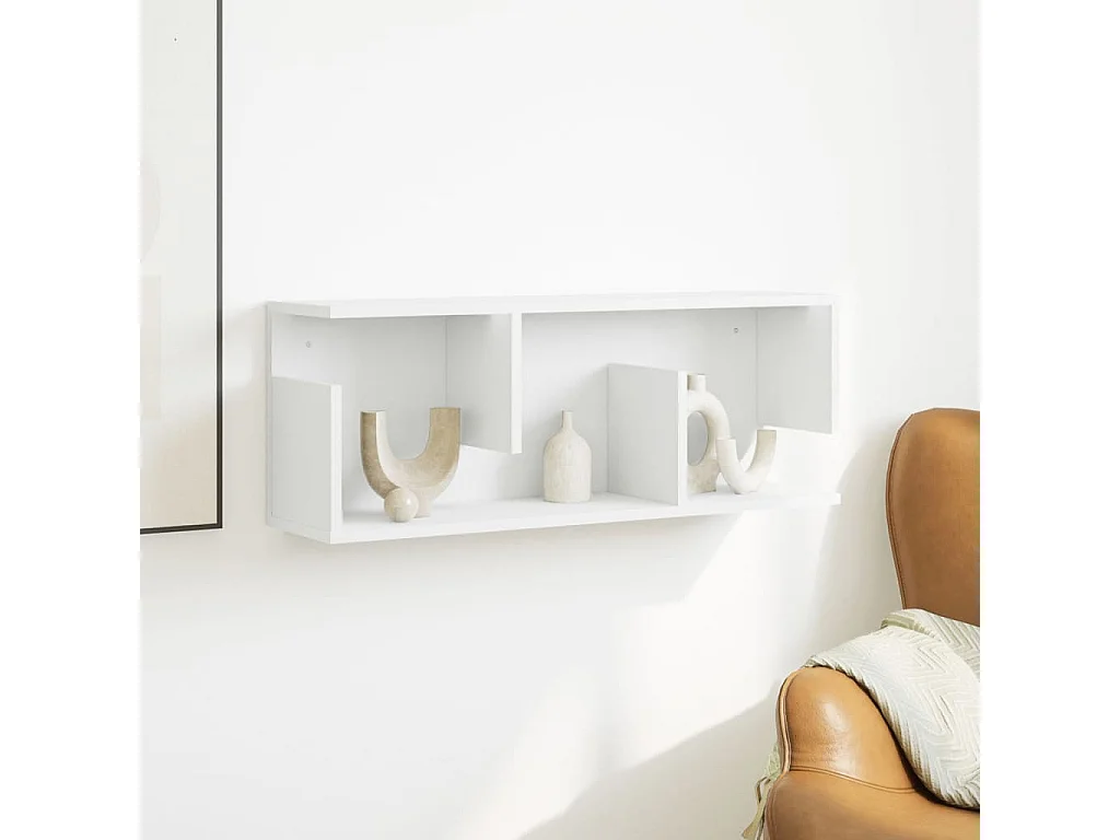 Armoire murale 80x20x30 cm blanc bois d'ingénierie