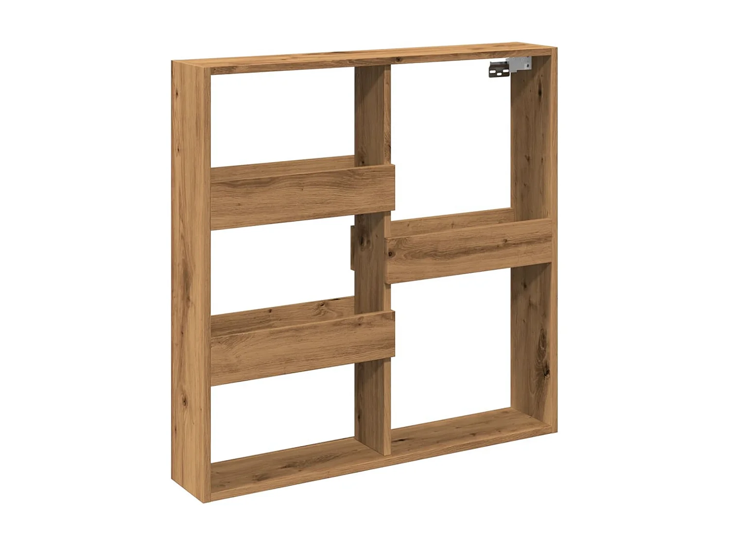 Armoire murale chêne artisanal 80x15x80 cm bois d'ingénierie