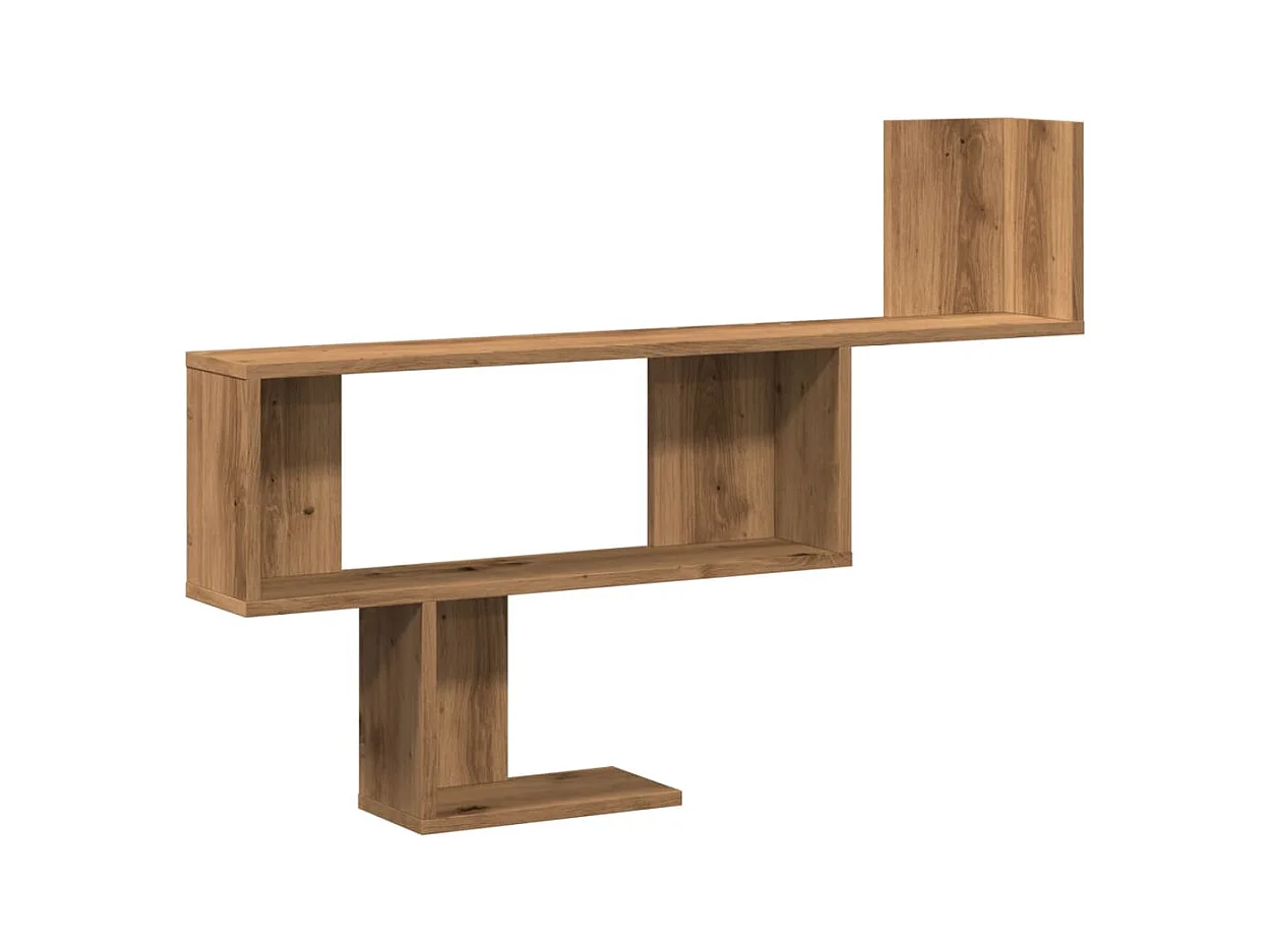 Prateleira parede 100x15x70cm deriv. madeira carvalho artisiano