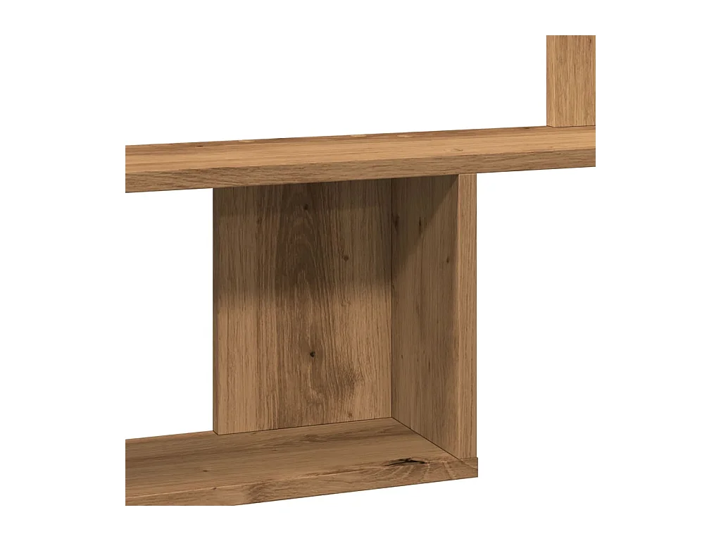 Prateleira parede 100x15x70cm deriv. madeira carvalho artisiano