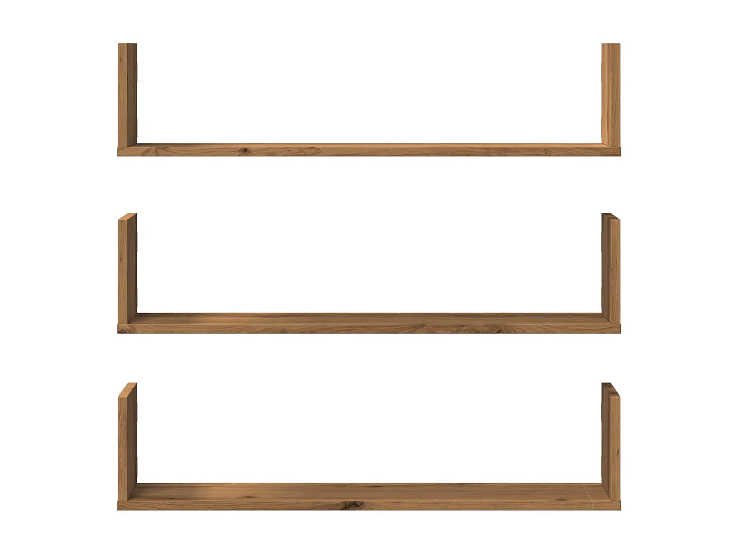 Étagères murales 3 pcs chêne artisanal bois d'ingénierie