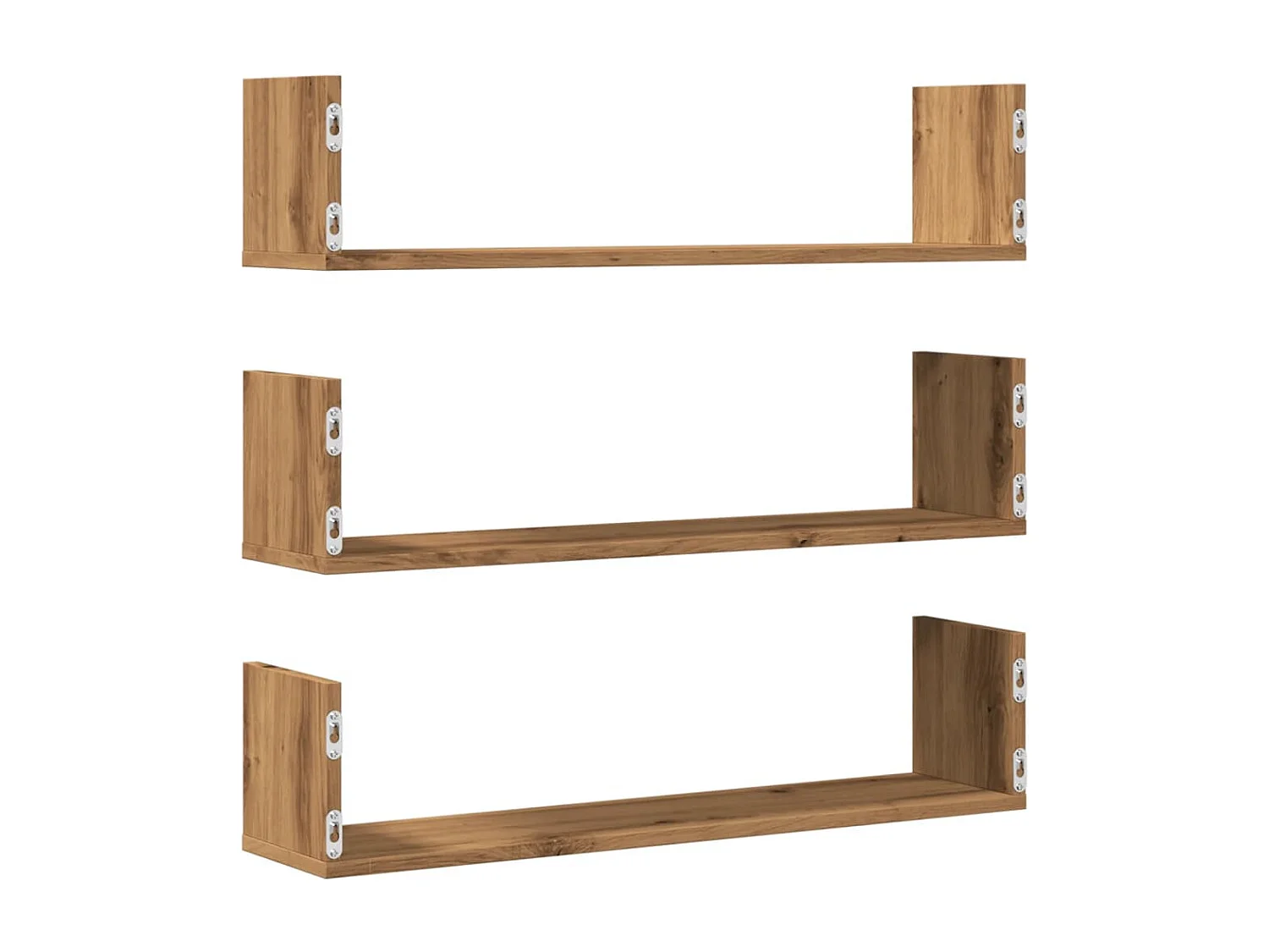 Étagères murales 3 pcs chêne artisanal bois d'ingénierie