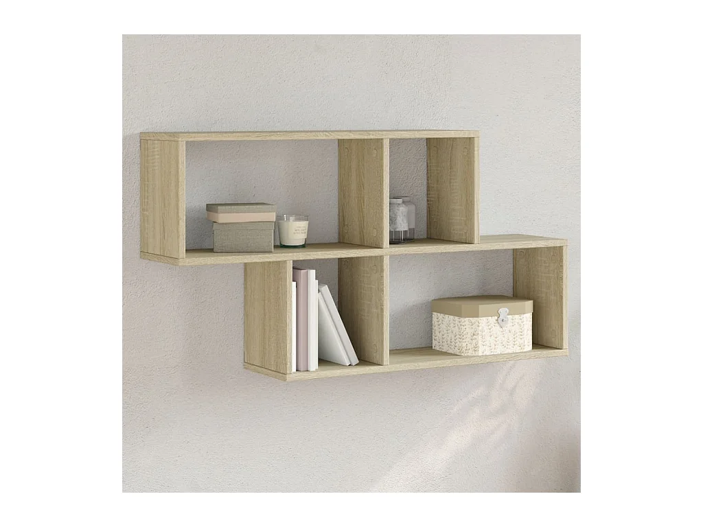 Étagère murale chêne sonoma 100x20x53 cm bois d'ingénierie