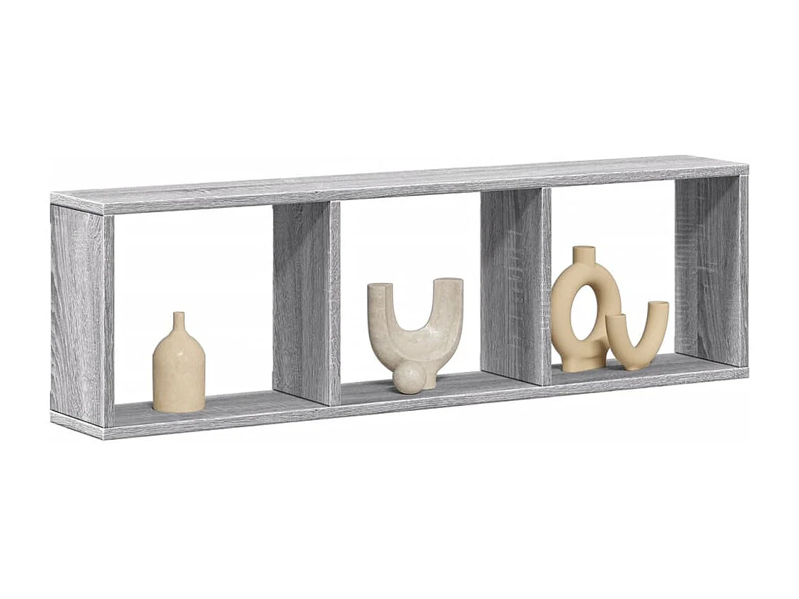 Armario de pared madera de ingeniería gris Sonoma 100x16x30 cm