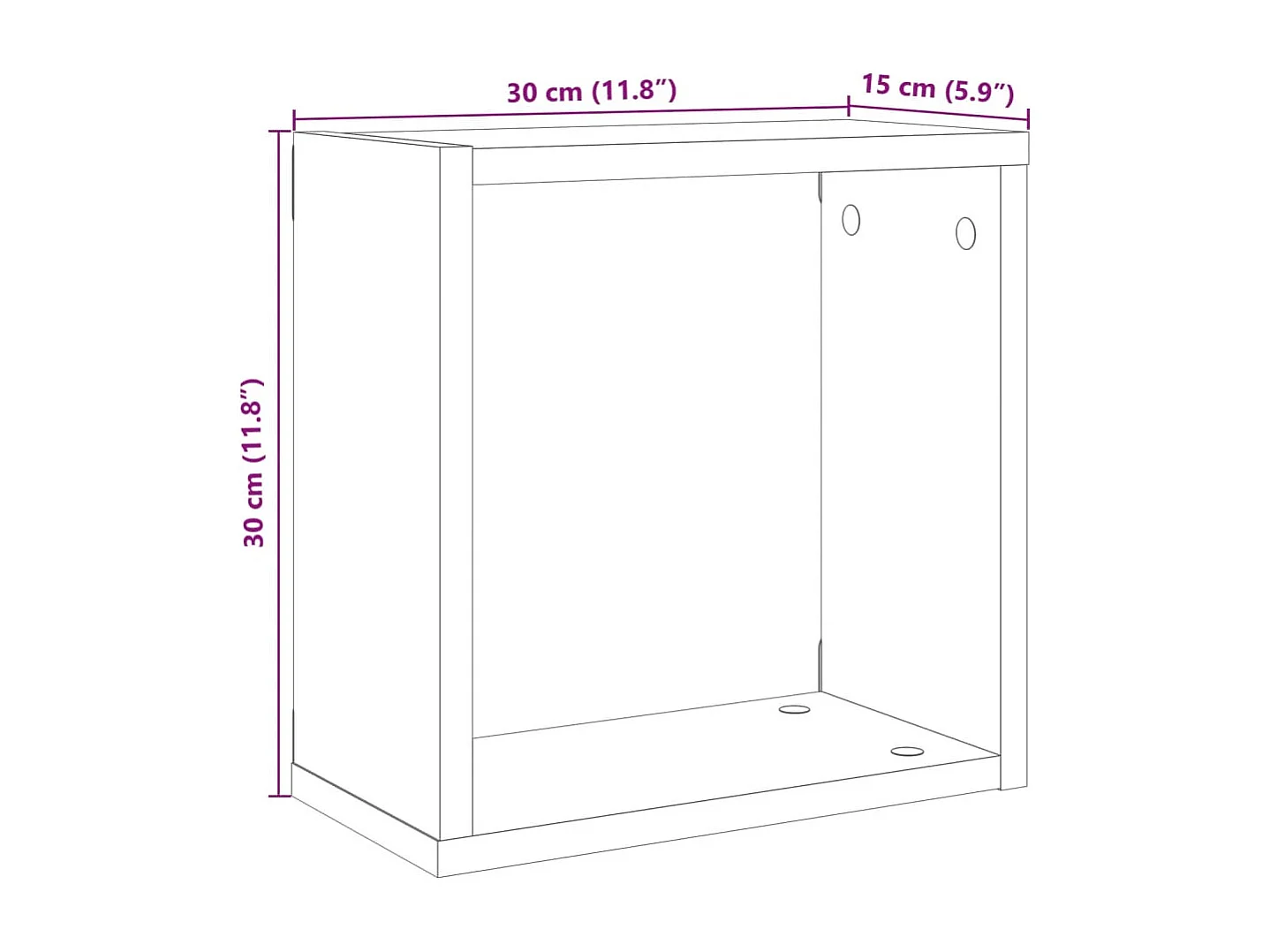 Étagères cube murales 2 pcs chêne artisanal bois ingénierie