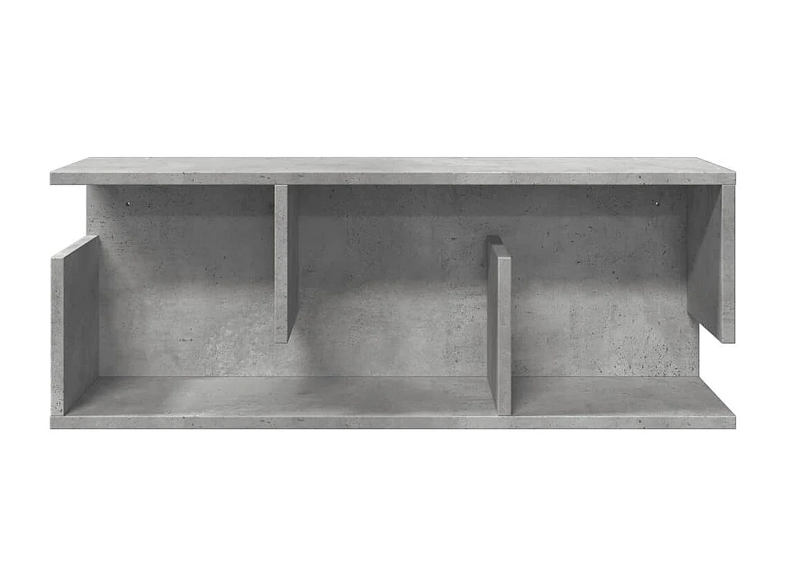 Mobile a Parete 80x20x30 cm Grigio Cemento in Legno Multistrato