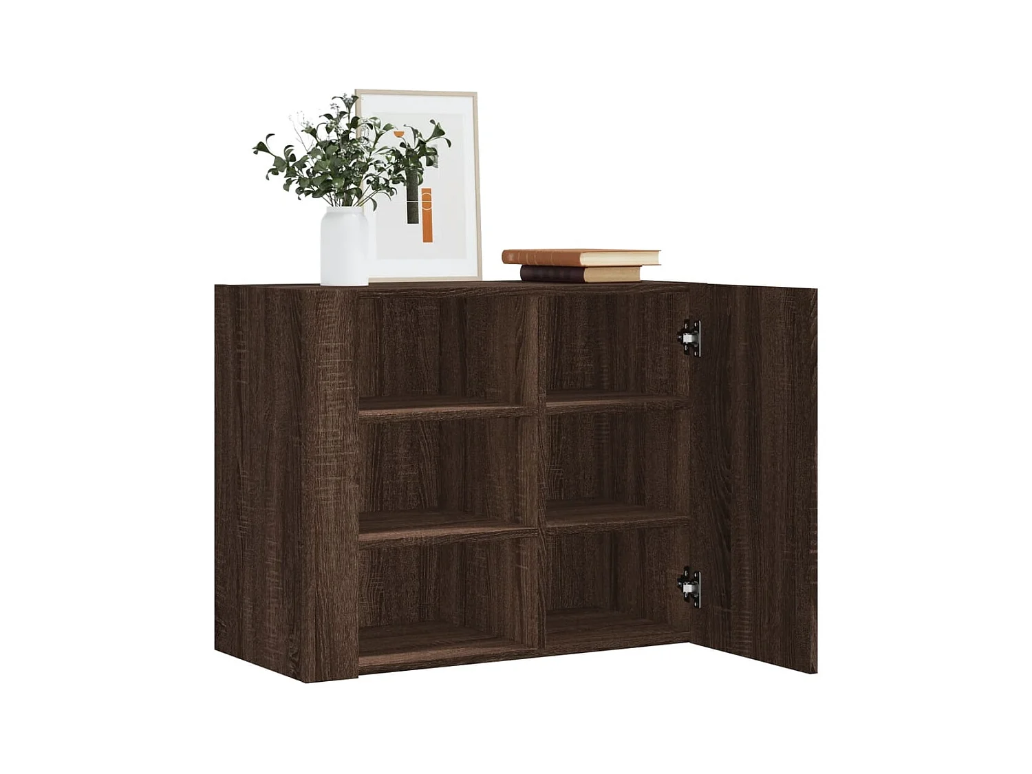 Armoire murale chêne marron 75x35x60 cm bois d'ingénierie