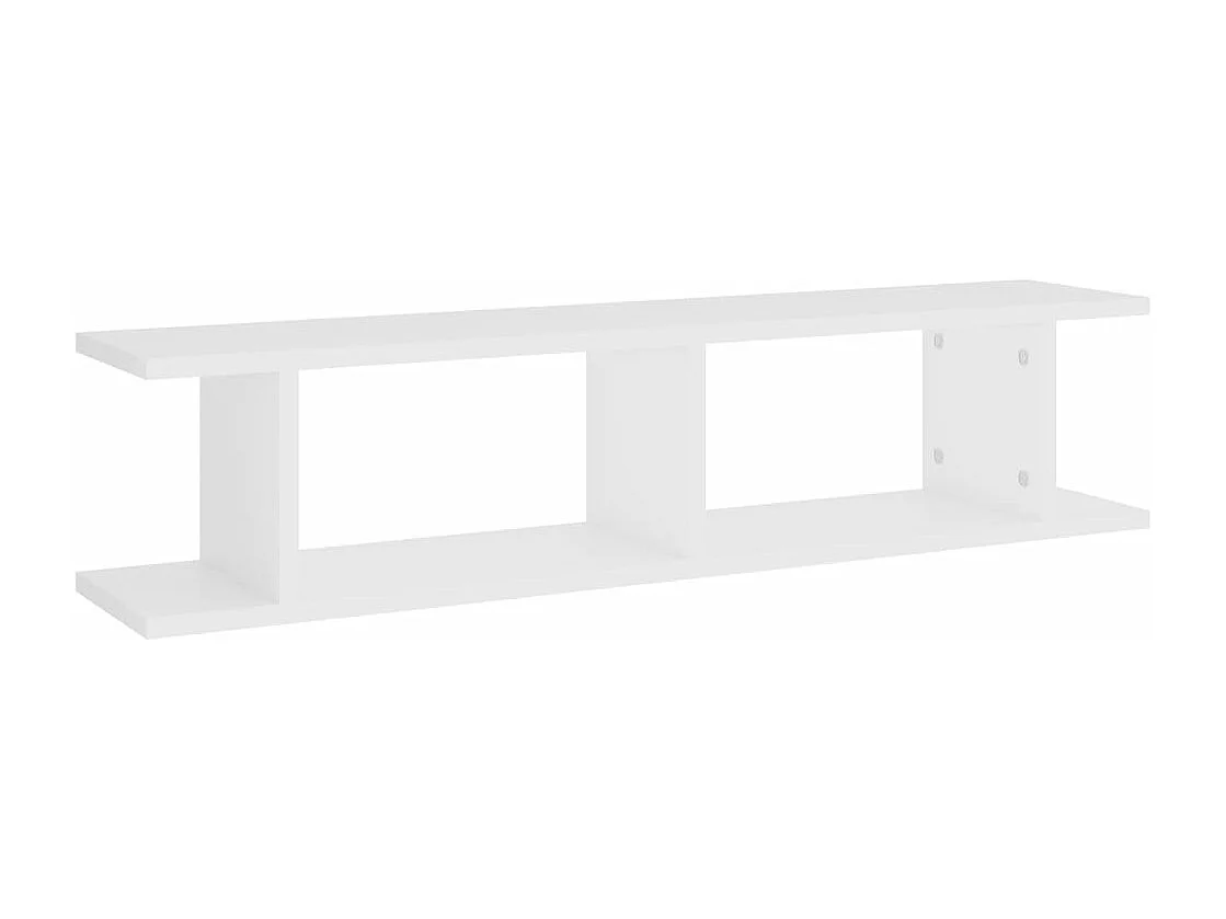 Étagères murales 2 pcs Blanc 90x18x20 cm bois d'ingénierie
