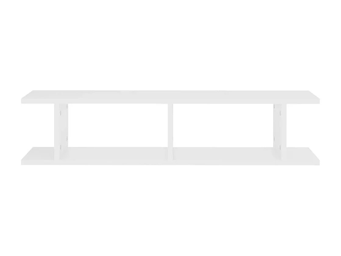 Étagères murales 2 pcs Blanc 90x18x20 cm bois d'ingénierie