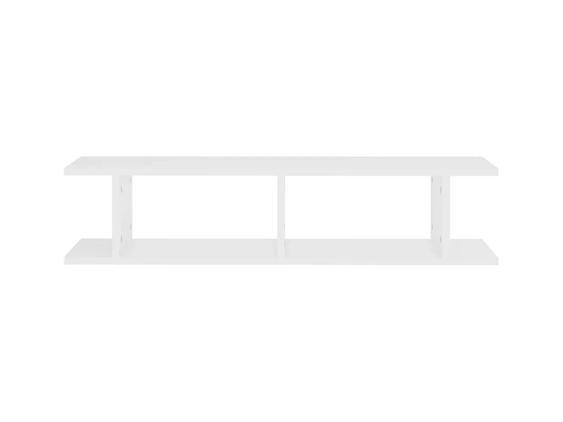 Mensole da Parete 2 pz Bianche 90x18x20 cm in Legno Multistrato