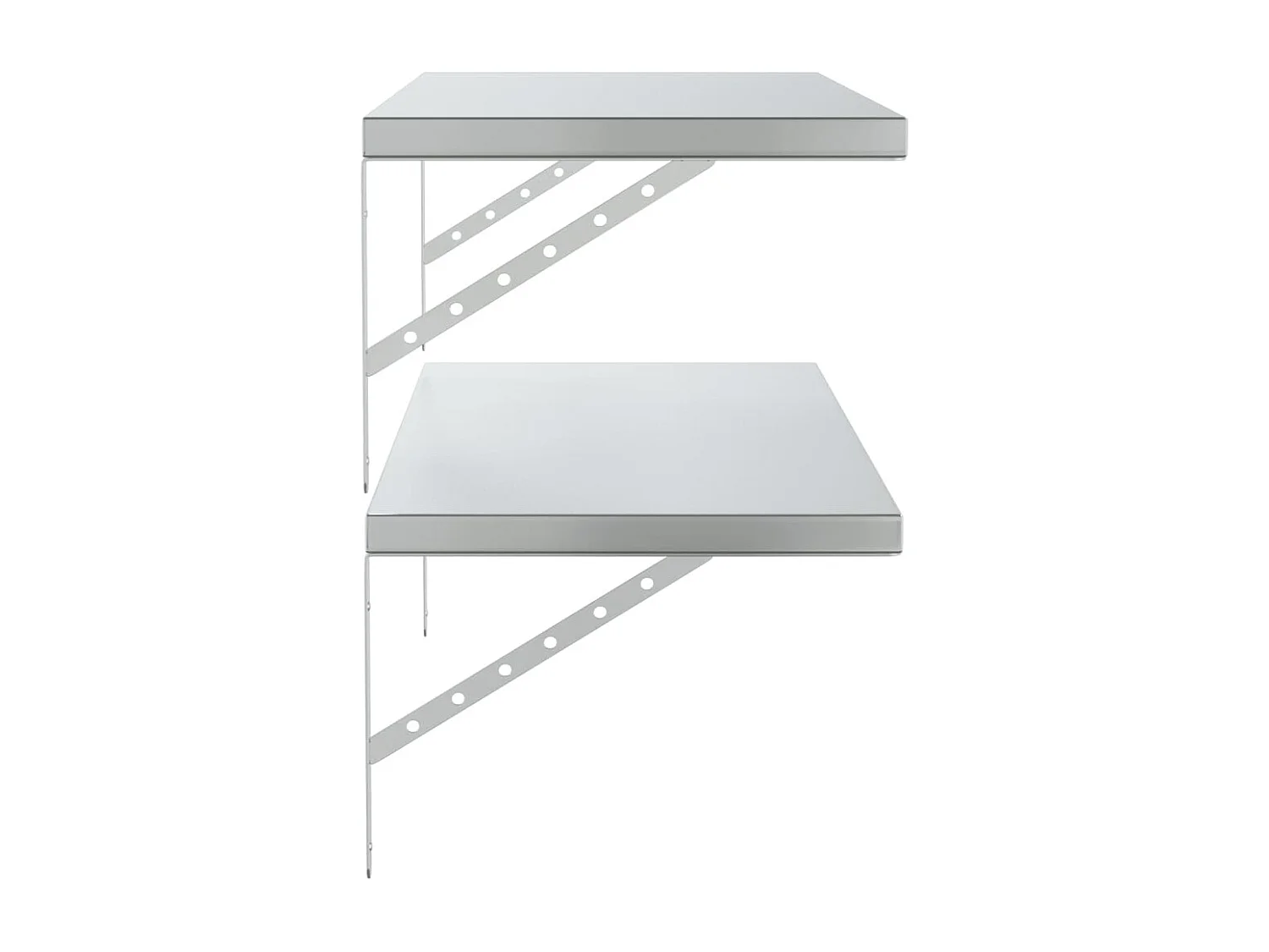 Mensole a Muro 2 pz 100x40 cm Argento in Acciaio Inossidabile