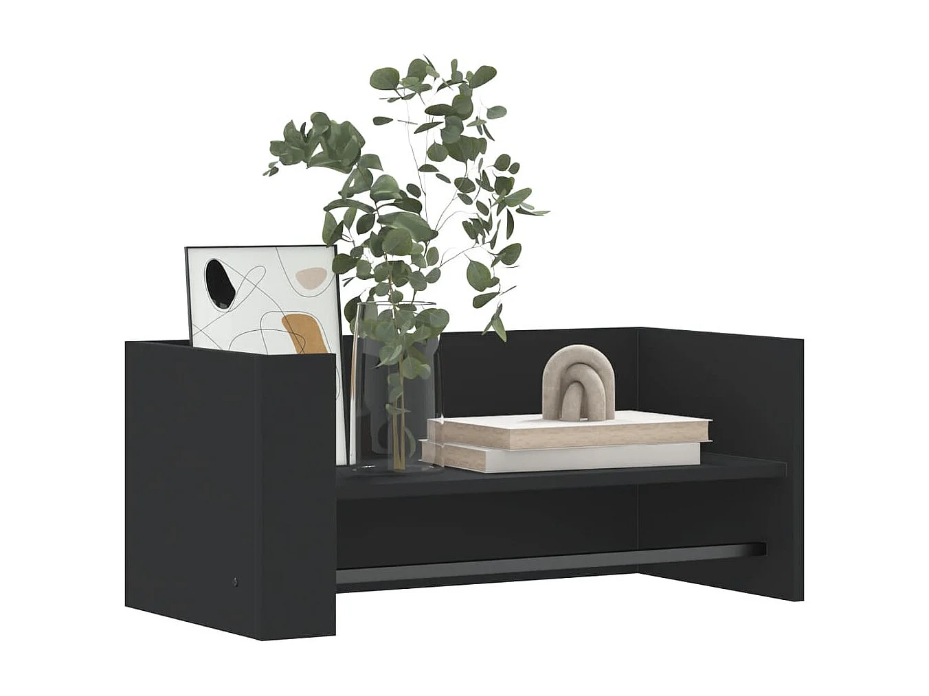 Étagère murale noir 70,5x35x30,5 cm bois d'ingénierie
