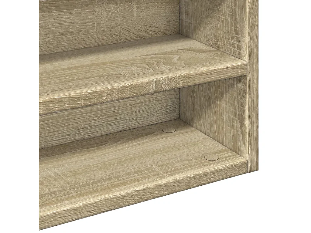 Armoire à vitrine chêne sonoma 100x15x58 cm bois d'ingénierie