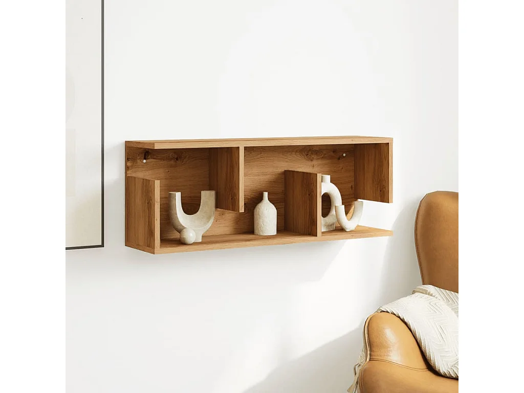 Armoire murale 80x20x30 cm chêne artisanal bois d'ingénierie