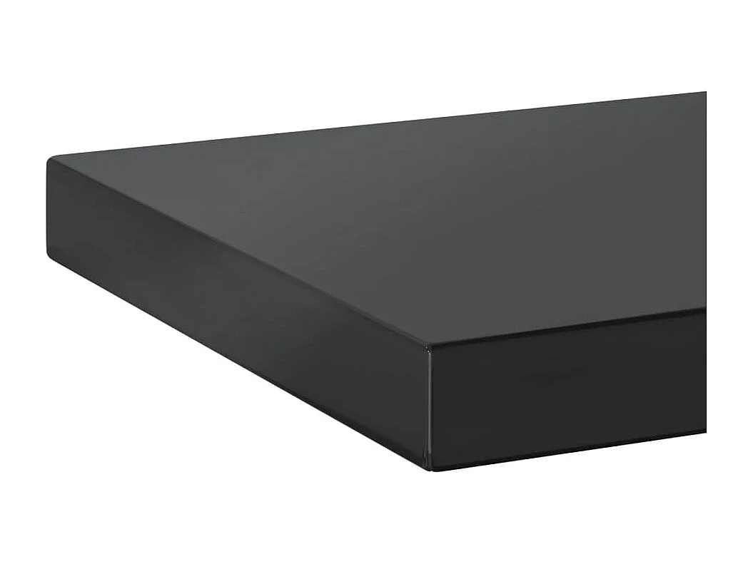 Mensole a Muro 2 pz 100x23,5x3 cm Nero in Acciaio Inossidabile