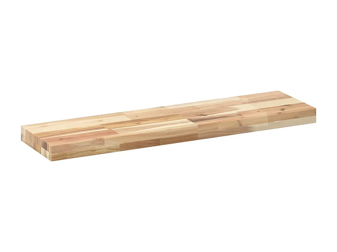Mensole da Parete 2 pz 100x20x4 cm Legno Acacia Non Trattato